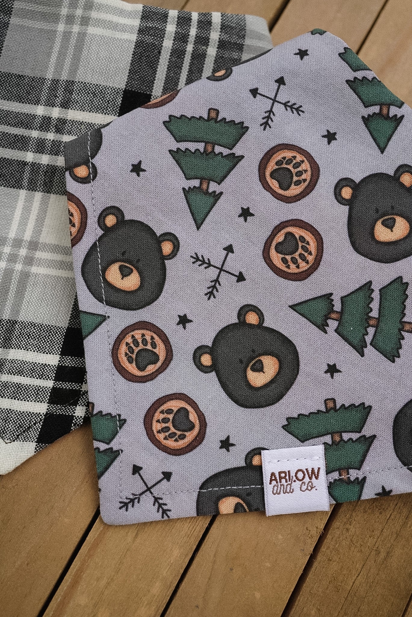 Smokey Mountain Black Bear Bandana | Black Bear Reversible Pet Bandanas for Dogs & Cats