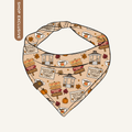 Gilmore Autumn Greetings Bandana | Cotton Seasonal Fall Coffee Pet Bandanas for Dogs & Cat