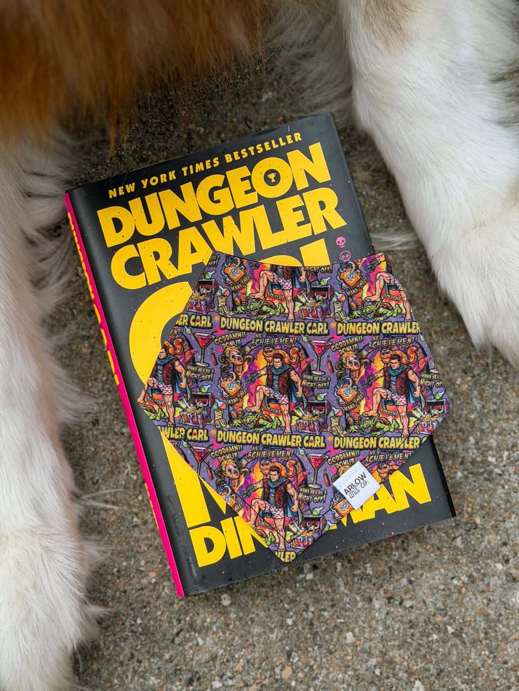Dungeon Crawler Carl Bandana | Cotton Bookish Pet Bandanas for Dogs & Cat