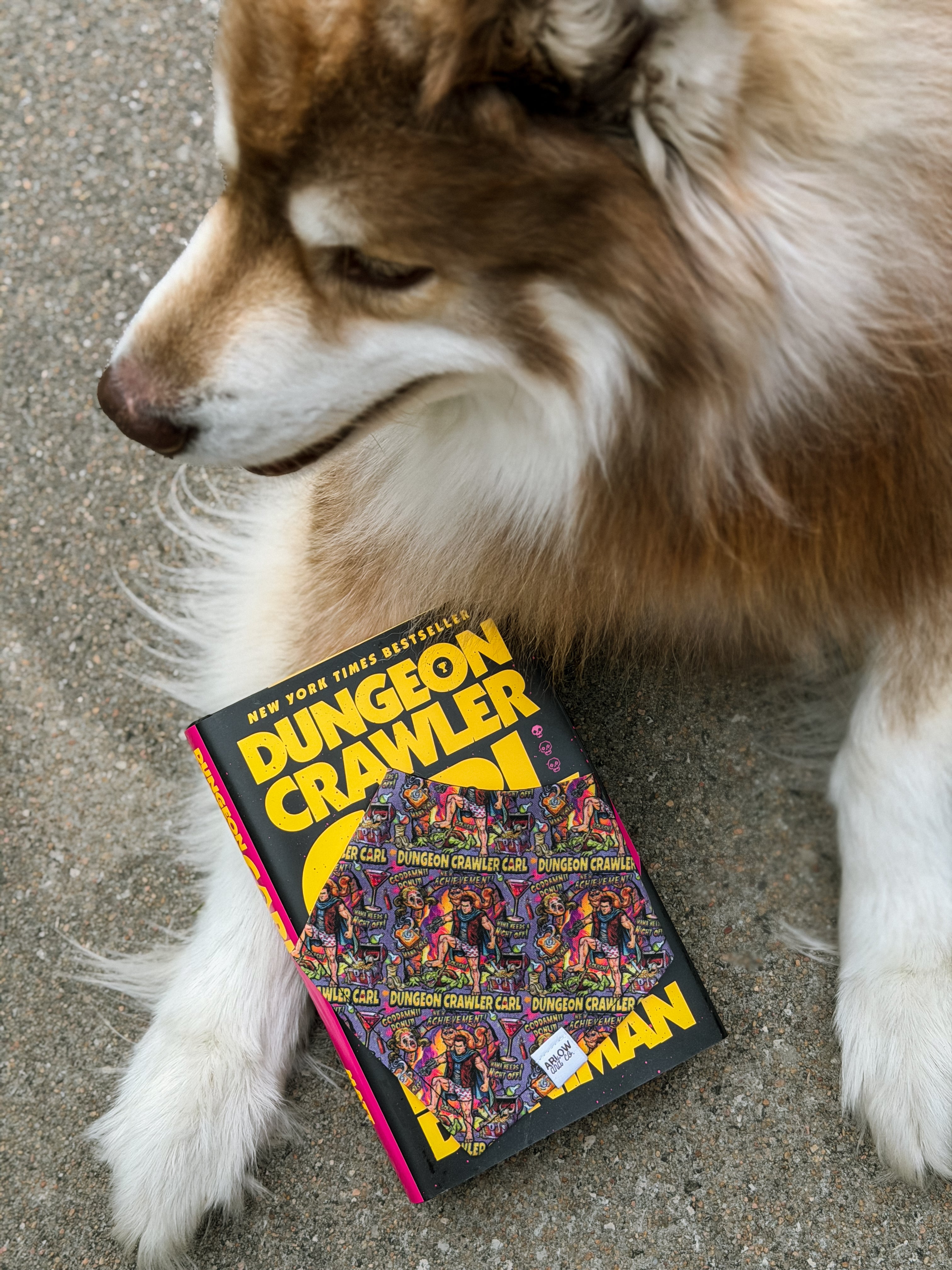 Dungeon Crawler Carl Bandana | Cotton Bookish Pet Bandanas for Dogs & Cat