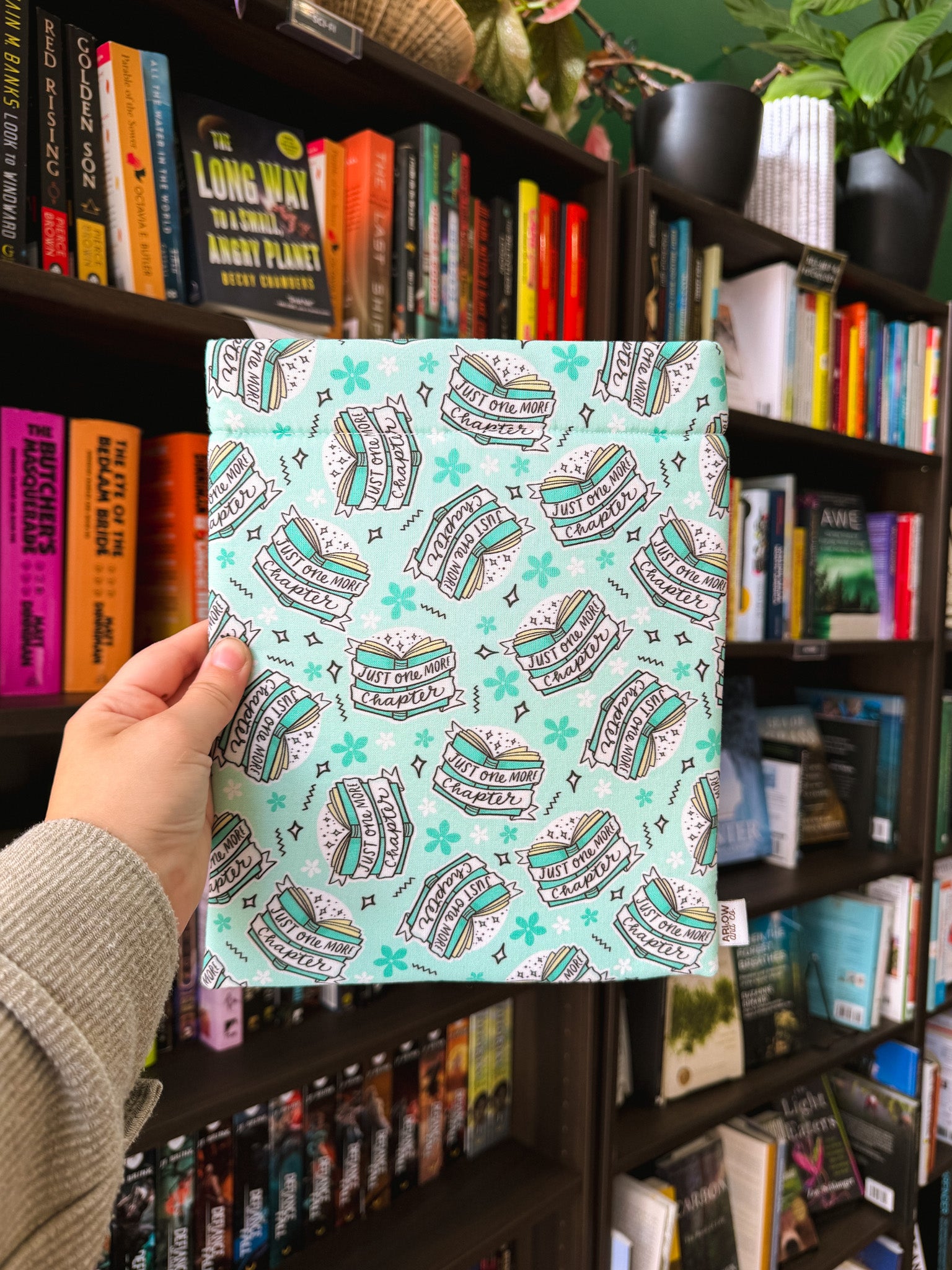 One More Chapter Book Sleeve | Protective Cotton Sleeves for Books & Kindles