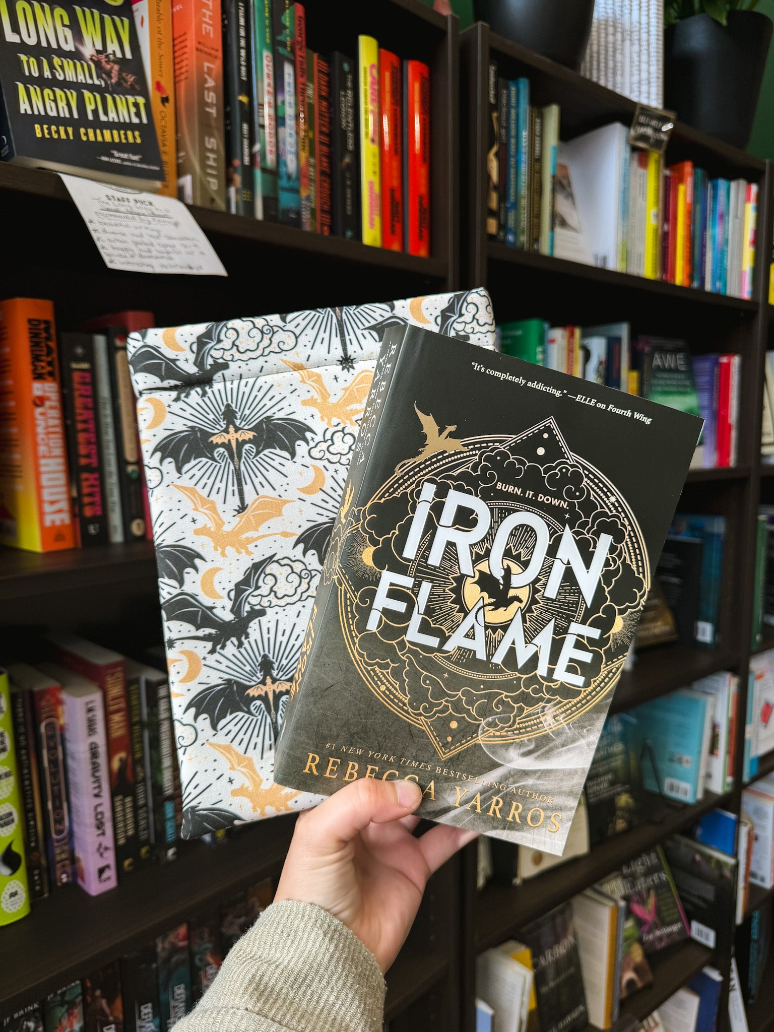 Fly or Die Dragon Book Sleeve | Protective Cotton Sleeves for Books & Kindles