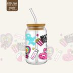 Love Pup Island Beer Can Glass | Island Love Pup Iced Coffee Matcha Glass