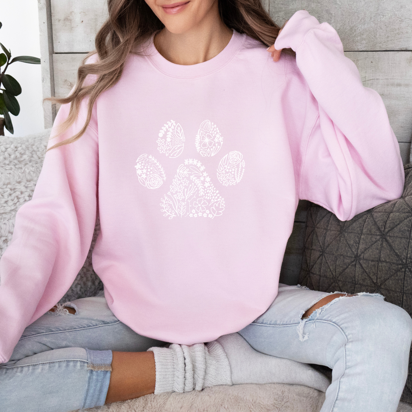 Floral Pawprint Sweatshirt