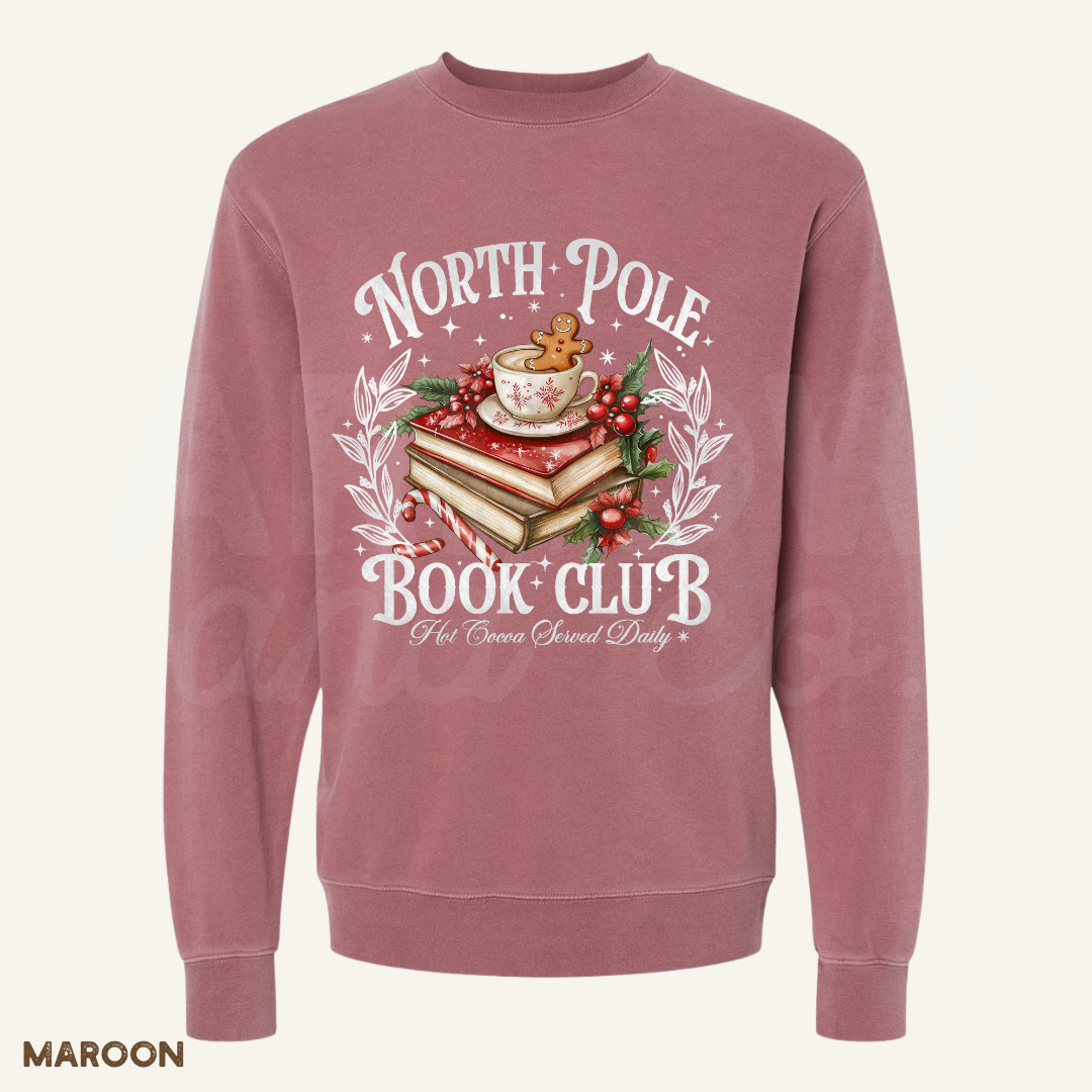 Gingerbread North Pole Book Club Sweatshirt