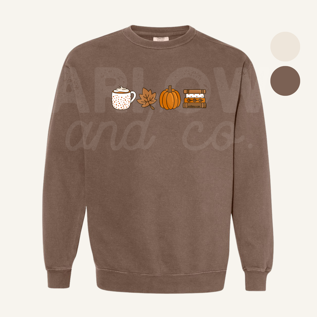 Autumn Coffee Shop Graphic Sweatshirt | Seasonal Fall Apparel