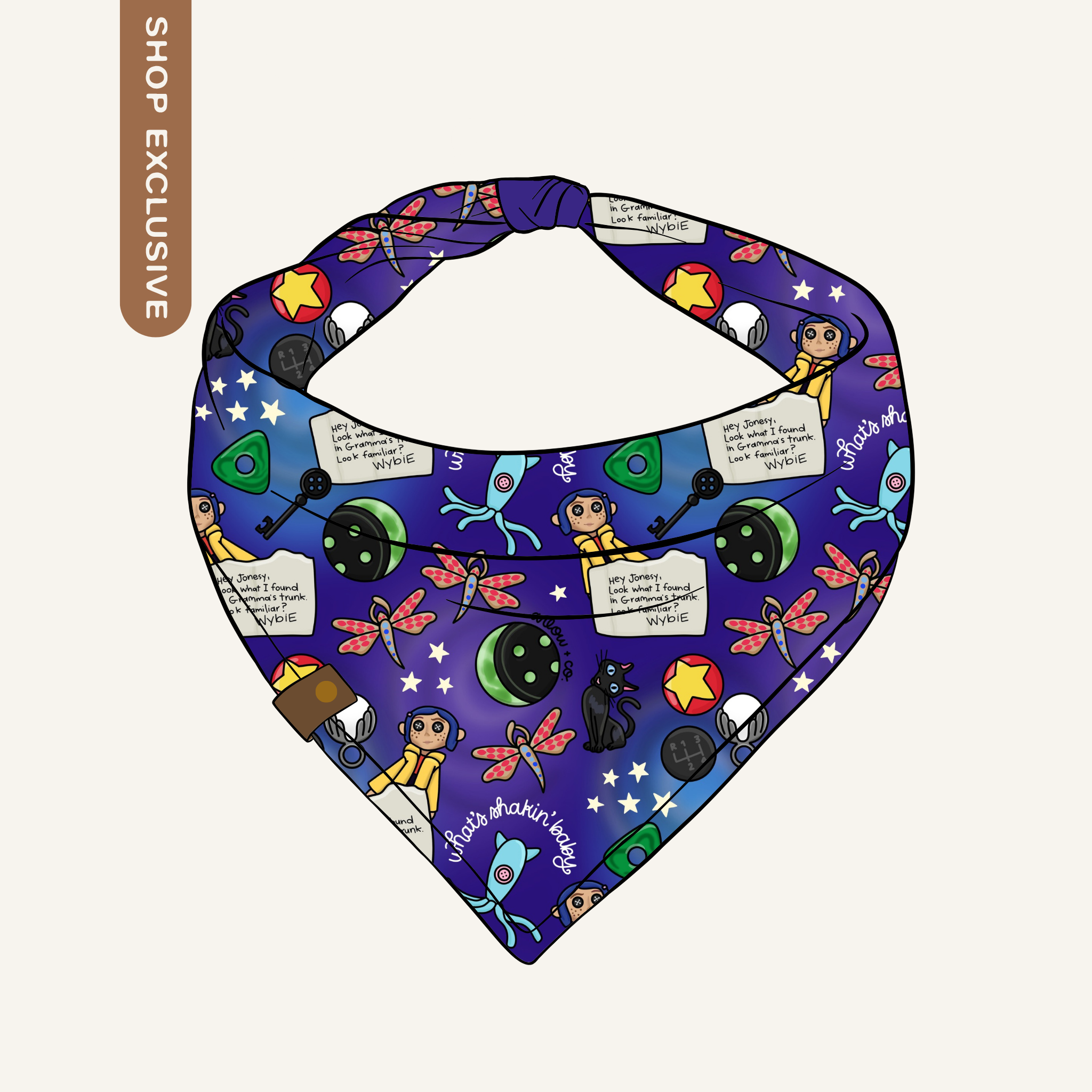 What's Shakin' Baby Bandana | Cotton Seasonal Halloween Pet Bandanas for Dogs & Cat