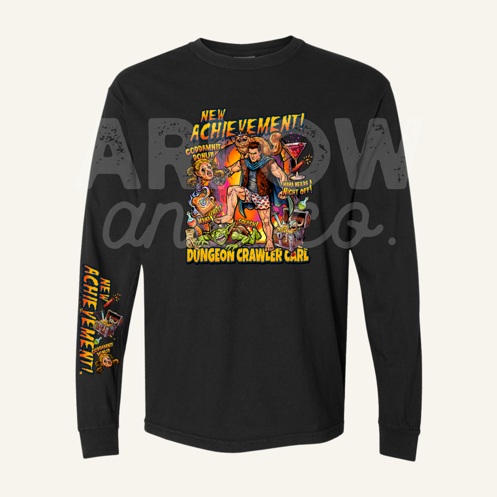 Dungeon Crawler Carl Long Sleeve Graphic T-Shirt | Dungeon Crawler Carl Book Apparel