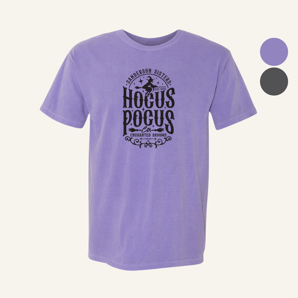 Enchanted Brooms Graphic T-Shirt | Seasonal Halloween Bookish Apparel