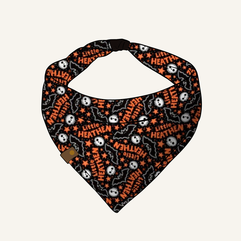 Little Heathen Bandana | Cotton Seasonal Halloween Pet Bandanas for Dogs & Cat