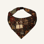 Autumn Reads Bandana | Cotton Seasonal Fall Bookish Pet Bandanas for Dogs & Cat