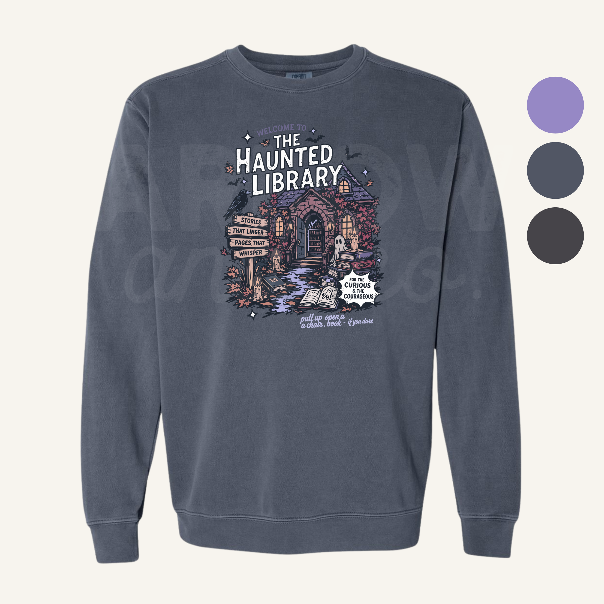 Haunted Library Sweatshirt | Seasonal Halloween Bookish Apparel