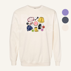 Twitchy Witchy Button Sweatshirt | Seasonal Halloween Apparel