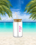 Bombshell Island Beer Can Glass | Love Bombshell Island Iced Coffee Matcha Glass