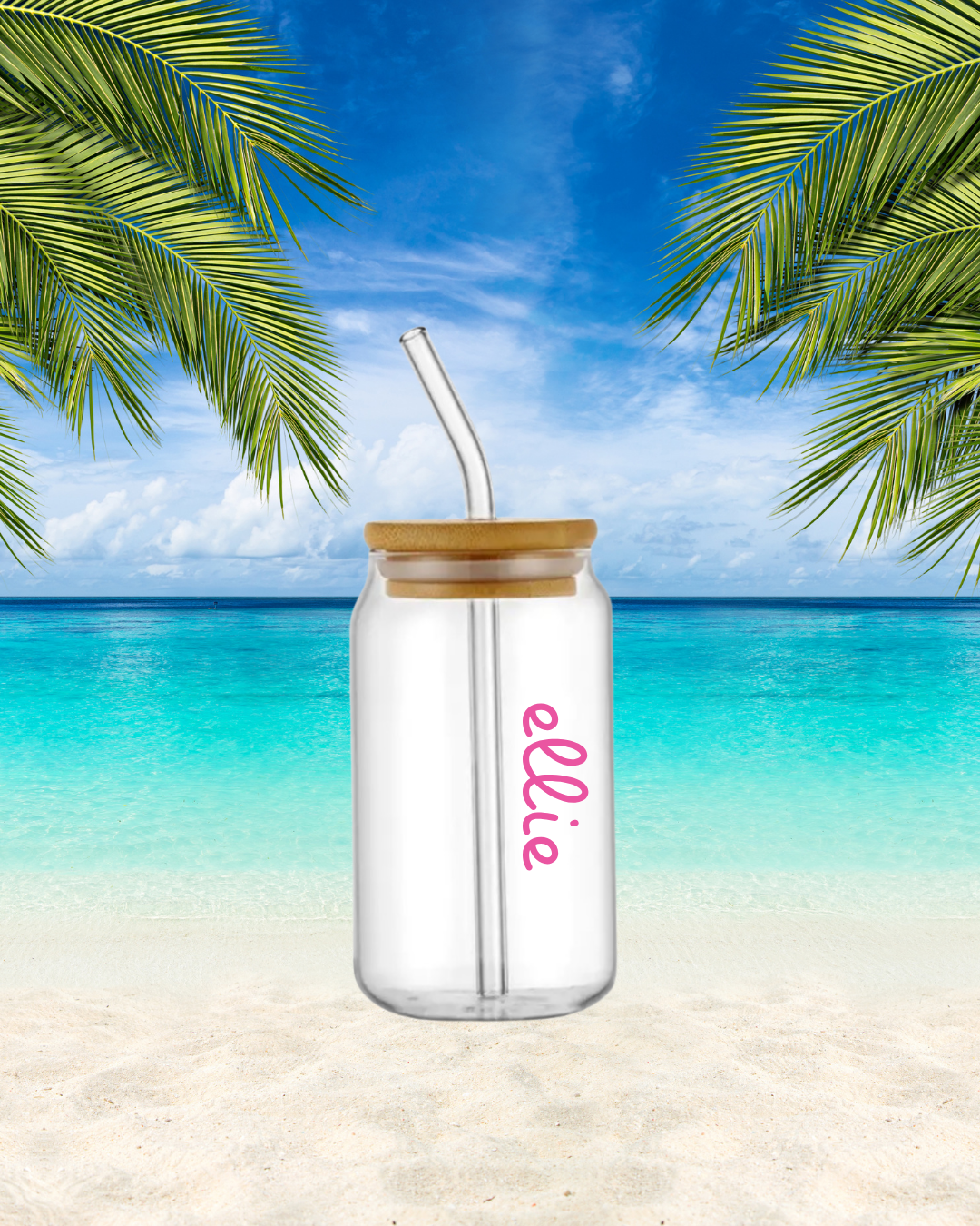 Bombshell Island Beer Can Glass | Love Bombshell Island Iced Coffee Matcha Glass